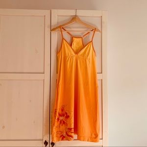 Roxy orange yellow cotton sundress with 🌼 flowers